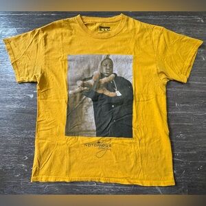 Men’s Yellow Notorious B.I.G. Large T-Shirt Hip Hop Rap Music
